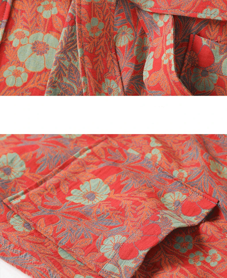 Cotton Double Gauze Japanese Kimono Robe